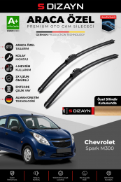 S-Dizayn Chevrolet Spark M300 Ön Cam Silecek Seti 2010-2015 Premium Araca Özel 60-35 Cm A+ Kalite