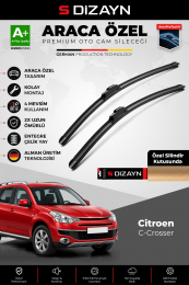 S-Dizayn Citroen C-Crosser Ön Cam Silecek Seti 2007-2012 Premium Araca Özel 60-53 Cm A+ Kalite