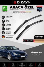 S-Dizayn Mercedes CLS C219 Ön Cam Silecek Seti 2004-2010 Premium Araca Özel 65-65 Cm A+ Kalite