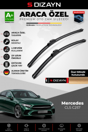 S-Dizayn Mercedes CLS C257 Ön Cam Silecek Seti 2018-2023 Premium Araca Özel 60-55 Cm A+ Kalite