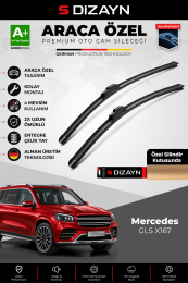 S-Dizayn Mercedes GLS X167 Ön Cam Silecek Seti 2019 Üzeri Premium Araca Özel 65-55 Cm A+ Kalite