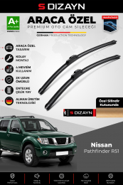 S-Dizayn Nissan Pathfinder R51 Ön Cam Silecek Seti 2005-2014 Premium Araca Özel 60-48 Cm A+ Kalite