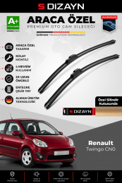 S-Dizayn Renault Twingo CN0 Ön Cam Silecek Seti 2007-2014 Premium Araca Özel 60-40 Cm A+ Kalite