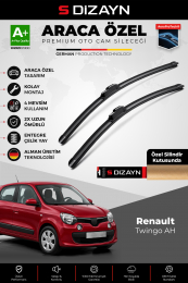 S-Dizayn Renault Twingo AH Ön Cam Silecek Seti 2014-2024 Premium Araca Özel 50-35 Cm A+ Kalite