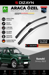 S-Dizayn Suzuki Jimny JB23 Ön Cam Silecek Seti 1998-2018 Premium Araca Özel 45-40 Cm A+ Kalite
