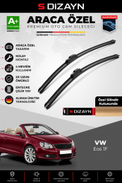 S-Dizayn VW Eos 1F Ön Cam Silecek Seti 2006-2015 Premium Araca Özel 60-48 Cm A+ Kalite
