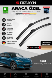 S-Dizayn Ford Mustang Mach-E Ön Cam Silecek Seti 2021 Üzeri Premium Araca Özel 60-40 Cm A+ Kalite