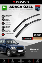S-Dizayn Hyundai Terracan Ön Cam Silecek Seti 2001-2007 Premium Araca Özel 55-50 Cm A+ Kalite