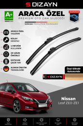 S-Dizayn Nissan Leaf ZE0 Ön Cam Silecek Seti 2011-2024 Premium Araca Özel 65-40 Cm A+ Kalite