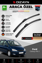S-Dizayn Ford Galaxy Ön Cam Silecek Seti 2001-2006 Premium Araca Özel 70-70 Cm A+ Kalite