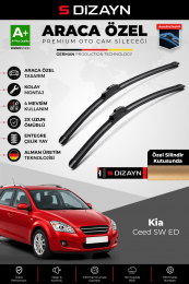 S-Dizayn Kia Ceed SW Ön Cam Silecek Seti 2007-2009 Premium Araca Özel 60-45 Cm A+ Kalite