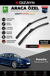 S-Dizayn Porsche Panamera 970 Ön Cam Silecek Seti 2009-2013 Premium Araca Özel 60-53 Cm A+ Kalite