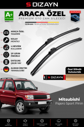 S-Dizayn Mitsubishi Pajero Sport Pinin H6_W, H7_W Ön Cam Silecek Seti 2000-2007 Premium Araca Özel 48-48 Cm A+ Kalite