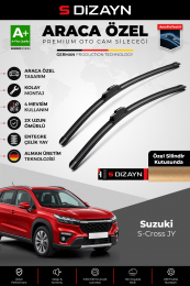 S-Dizayn Suzuki S-Cross Ön Cam Silecek Seti 2021 Üzeri Premium Araca Özel 65-35 Cm A+ Kalite