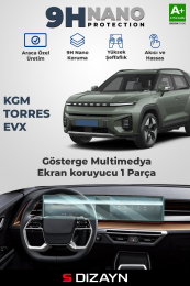 S-Dizayn Ssangyong Torres EVX 9H Nano Gösterge & Multimedya Ekran Koruyucu (PARLAK) 2024-2025 A+ Kalite