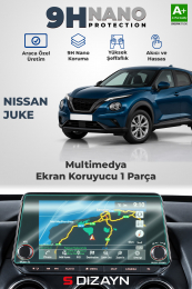 S-Dizayn Nissan Juke 8 İnç 9H Nano Multimedya Ekran Koruyucu (PARLAK) 2020-2024 A+ Kalite