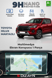 S-Dizayn Toyota Hilux Makyajlı 8 İnç 9H Nano Multimedya Ekran Koruyucu (PARLAK) 2024-2025 A+ Kalite