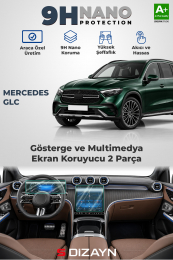 S-Dizayn Mercedes GLC X254 9H Nano Gösterge ve Multimedya Ekran Koruyucu 2'Li Set (PARLAK) 2023 Üzeri A+ Kalite