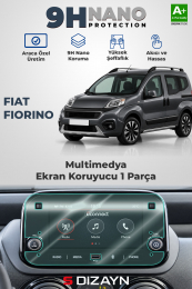 S-Dizayn Fiat Fiorino 7 İnç 9H Nano Multimedya Ekran Koruyucu (PARLAK) 2016-2024 A+ Kalite
