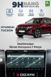 S-Dizayn Hyundai Tucson 10.25 İnç 9H Nano Multimedya Ekran Koruyucu (PARLAK) 2021-2024 A+ Kalite