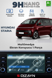 S-Dizayn Hyundai Staria 8 İnç 9H Nano Multimedya Ekran Koruyucu (PARLAK) 2022 Üzeri A+ Kalite