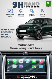 S-Dizayn Land Rover Discovery Sport Makyajlı 10.25 İnç 9H Nano Multimedya Ekran Koruyucu (PARLAK) 2020-2023 A+ Kalite