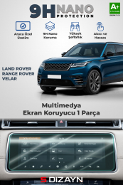 S-Dizayn Land Rover Range Rover Velar 10 İnç 9H Nano Multimedya Ekran Koruyucu (PARLAK) 2017-2022 A+ Kalite