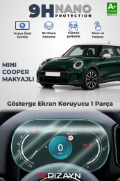 S-Dizayn Mini Cooper Makyajlı 5 İnç 9H Nano Gösterge Ekran Koruyucu (PARLAK) 2020-2024 A+ Kalite