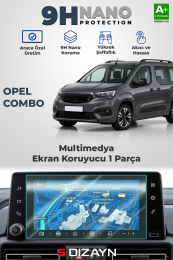 S-Dizayn Opel Combo 8 İnç 9H Nano Multimedya Ekran Koruyucu (PARLAK) 2019-2023 A+ Kalite