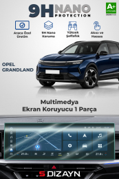 S-Dizayn Opel Grandland 16 İnç 9H Nano Multimedya Ekran Koruyucu (PARLAK) 2025 Üzeri A+ Kalite