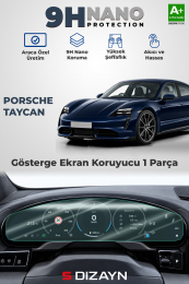 S-Dizayn Porsche Taycan 16.8 İnç 9H Nano Gösterge Ekran Koruyucu (PARLAK) 2020 Üzeri A+ Kalite