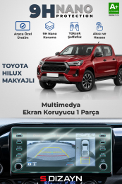 S-Dizayn Toyota Hilux Makyajlı 8 İnç 9H Nano Multimedya Ekran Koruyucu (PARLAK) 2020-2023 A+ Kalite