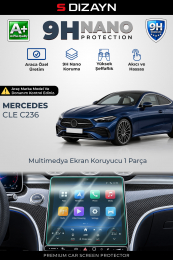 S-Dizayn Mercedes CLE C236 11.9 İnç 9H Nano Multimedya Ekran Koruyucu (PARLAK) 2023 Üzeri A+ Kalite