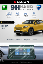 S-Dizayn Honda HR-V 9 İnç 9H Nano Multimedya Ekran Koruyucu (PARLAK) 2021 Üzeri A+ Kalite