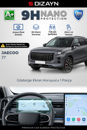 S-Dizayn Jaecoo J7 9H Nano Dijital Gösterge Ekran Koruyucu (PARLAK) 2023 Üzeri A+ Kalite