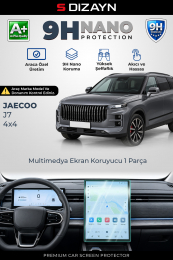 S-Dizayn Jaecoo J7 4X4 9H Nano Multimedya Ekran Koruyucu (PARLAK) 2023 Üzeri A+ Kalite