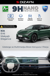 S-Dizayn Kia EV6 Makyajlı Elegance 12.3 + 12.3 İnç 9H Nano Gösterge & Multimedya Ekran Koruyucu (PARLAK) 2024 Üzeri A+ Kalite