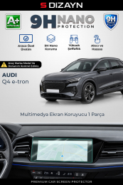 S-Dizayn Audi Q4 e-tron 10.1 İnç 9H Nano Multimedya Ekran Koruyucu (PARLAK) 2021 Üzeri A+ Kalite