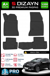 S-Dizayn Infiniti QX30 3D Pro Havuzlu Paspas 2017-2019 A+ Kalite