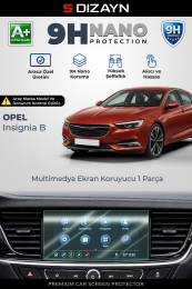 S-Dizayn Opel Insignia 8 İnç 9H Nano Multimedya Ekran Koruyucu (PARLAK) 2017-2022 A+ Kalite