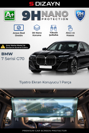 S-Dizayn BMW 7 Serisi G70 9H Nano Tiyatro Ekranı Koruyucu (PARLAK) 2023-2026 A+ Kalite