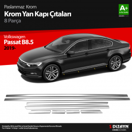 S-Dizayn VW Passat B8.5 Krom Yan Kapı Çıtası 8 Parça 2019 ve Üzeri 
