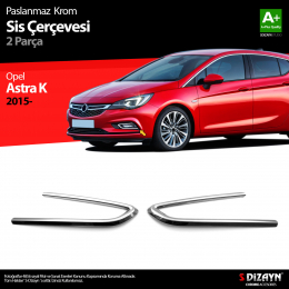 S-Dizayn Opel Astra K HB Krom Sis Farı Çerçevesi 2 Prç 2015-2019