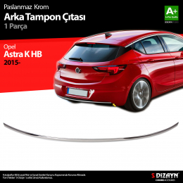 S-Dizayn Opel Astra K HB Krom Arka Tampon Çıta 2015 Üzeri