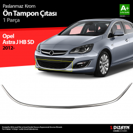 S-Dizayn Opel Astra J Krom Ön Tampon Çıtası 2012 Üzeri