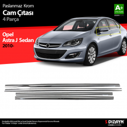 S-Dizayn Opel Astra J SD Krom Cam Çıtası 4 Prç 2012 Üzeri