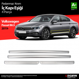 S-Dizayn VW Passat B8.5 Krom İç Kapı Eşiği 4 Parça 2019 ve Üzeri 