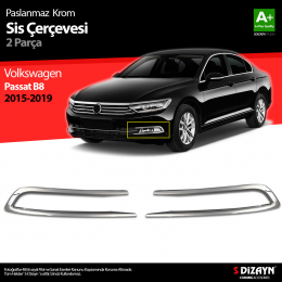 S-Dizayn VW Passat B8 Krom Sis Farı Çerçevesi 2 Parça 2015-2019