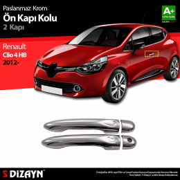 S-Dizayn Renault Clio 4 HB Krom Ön Kapı Kolu 2 Kapı 2012 Üzeri