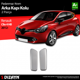 S-Dizayn Renault Clio 4 HB Krom Arka Kapı Kolu 2 Prç. 2012 Üzeri